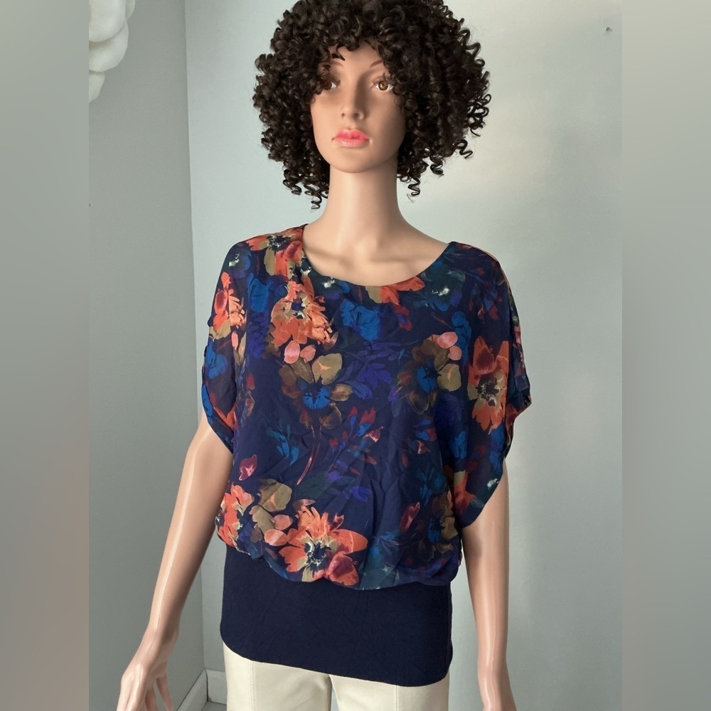 Joseph Navy Floral Women's Blouse